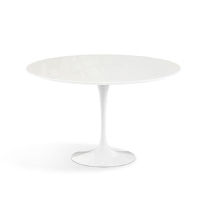Saarinen 47" Round Dining Table Dining Tables Knoll Vetro Bianco