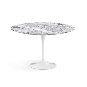 Saarinen 47" Round Dining Table Dining Tables Knoll Arabescato marble, Shiny finish
