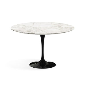 Saarinen 47" Round Dining Table Dining Tables Knoll Black Calacatta marble, Satin finish 