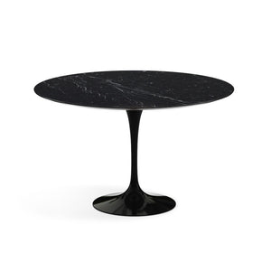 Saarinen 47" Round Dining Table Tables Knoll Nero Marquina marble, Satin finish