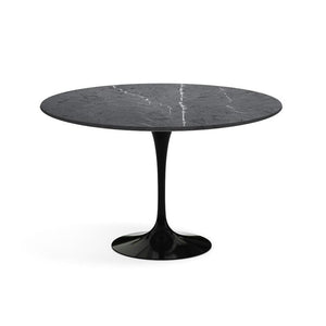 Saarinen 47" Round Dining Table Dining Tables Knoll Black Grigio Marquina marble, Satin finish 