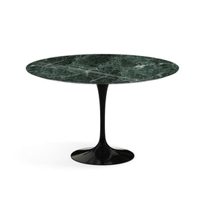 Saarinen 47" Round Dining Table Dining Tables Knoll Black Verde Alpi marble, Shiny finish 