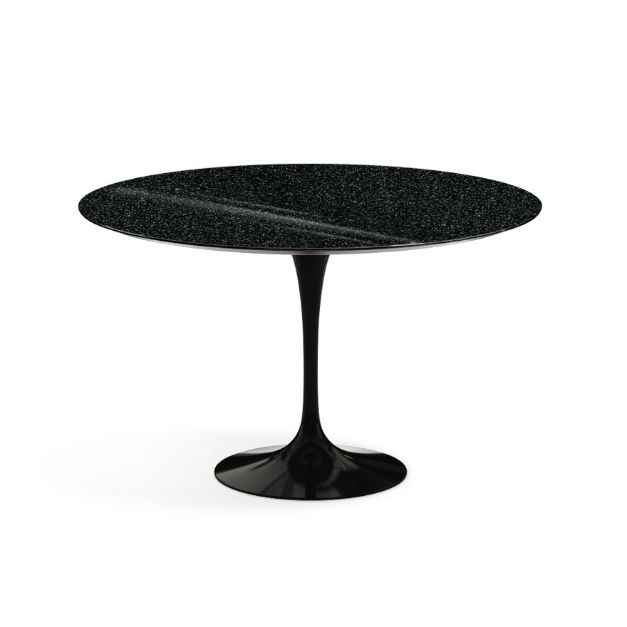 Saarinen 47" Round Dining Table Tables Knoll Black Andes, Granite
