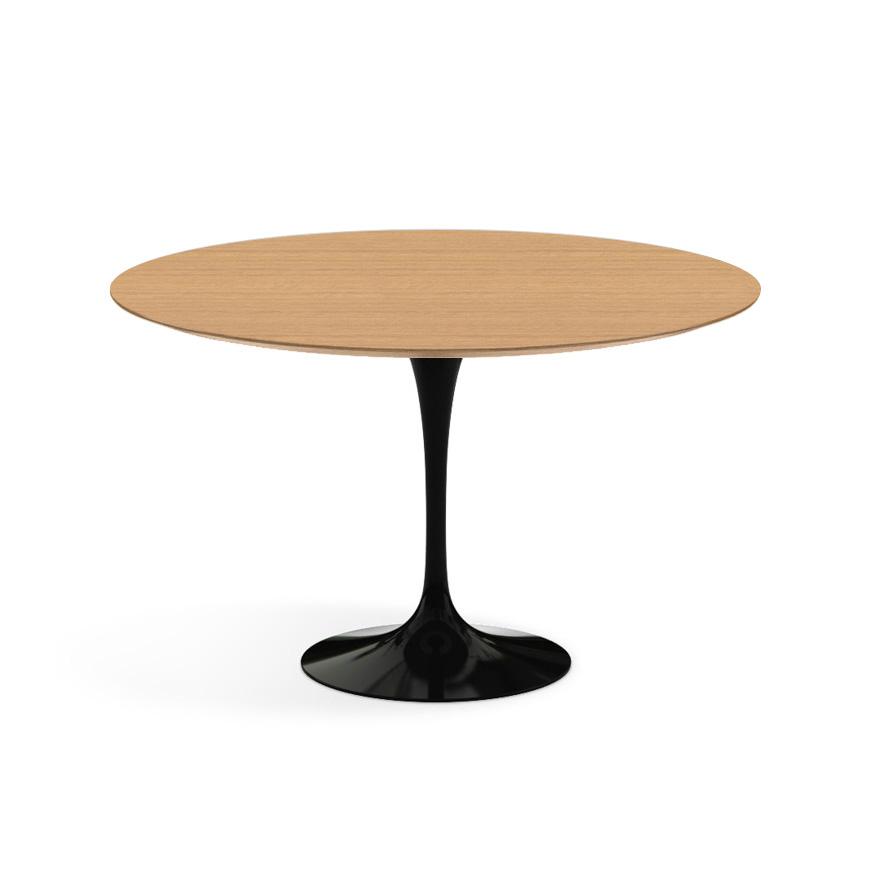 Saarinen 47" Round Dining Table Dining Tables Knoll Black Light Oak