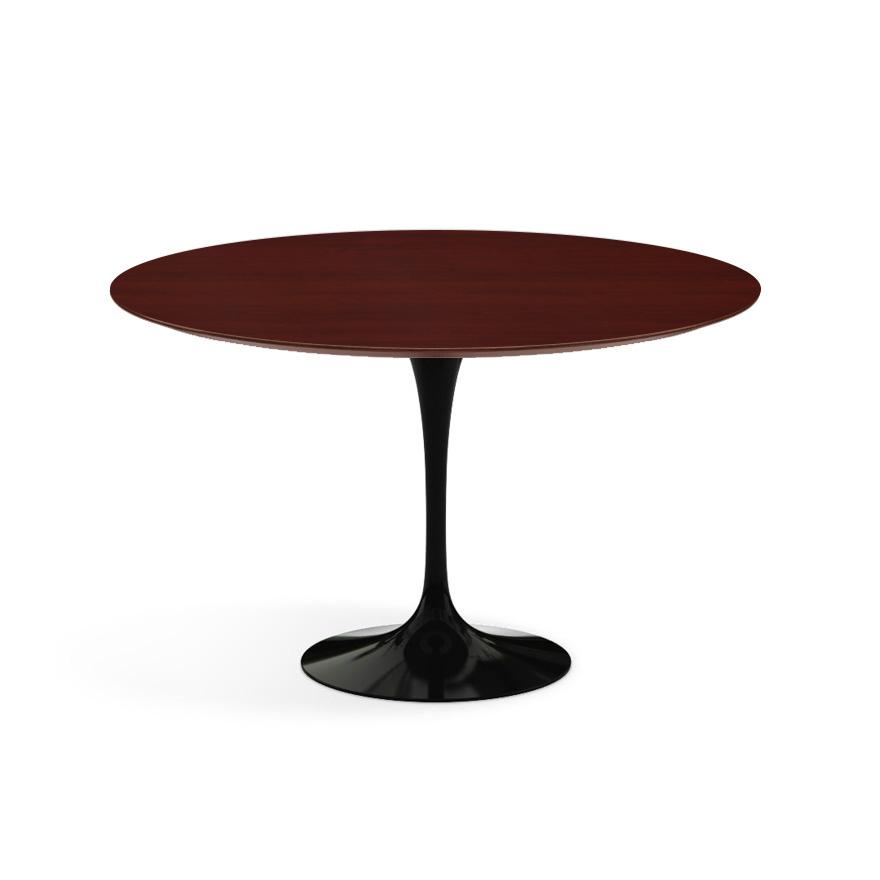 Saarinen 47" Round Dining Table Dining Tables Knoll Black Reff Dark Cherry