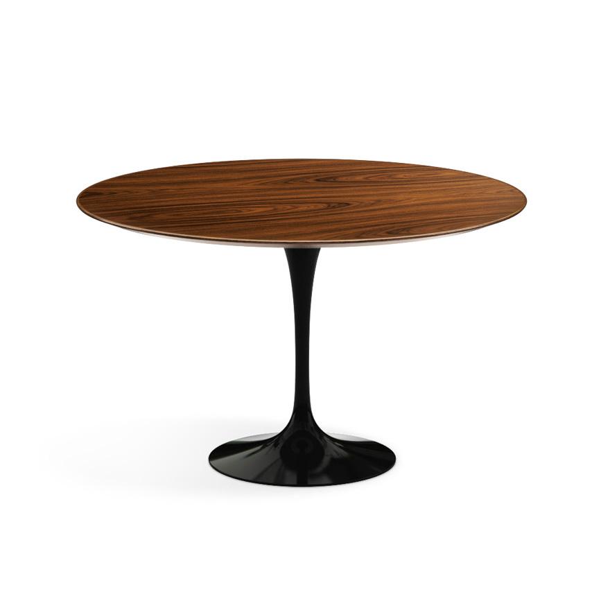 Saarinen 47" Round Dining Table Dining Tables Knoll Black Rosewood