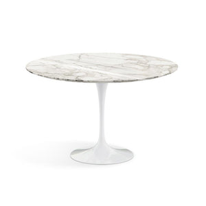 Saarinen 47" Round Dining Table Dining Tables Knoll Calacatta marble, Shiny finish