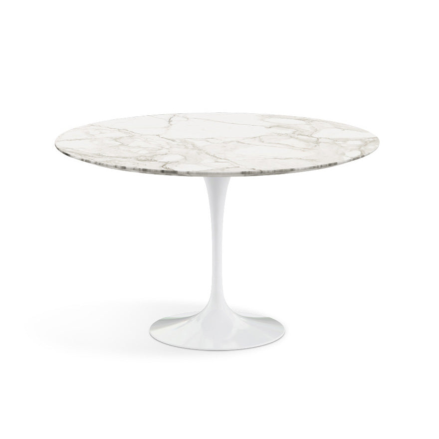 Saarinen 47" Round Dining Table Dining Tables Knoll Calacatta marble, Satin finish