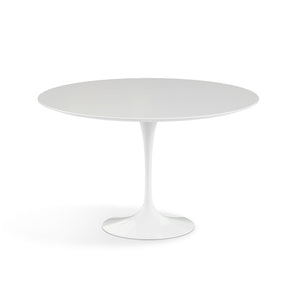 Saarinen 47" Round Dining Table Tables Knoll White laminate, Satin finish
