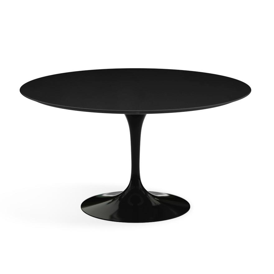 Saarinen 54" Round Dining Table Dining Tables Knoll Black Black laminate, Satin finish