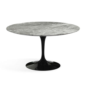 Saarinen 54" Round Dining Table Dining Tables Knoll Black Grey marble, Satin finish 