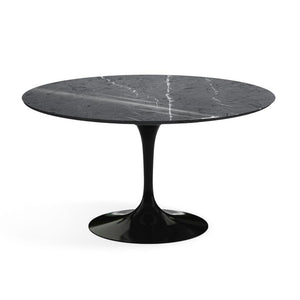 Saarinen 54" Round Dining Table Dining Tables Knoll Black Grigio Marquina marble, Shiny finish 