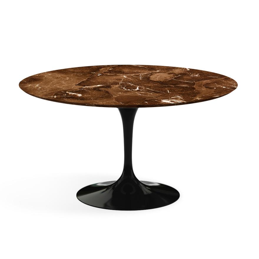 Saarinen 54" Round Dining Table Dining Tables Knoll Black Espresso marble, Satin finish