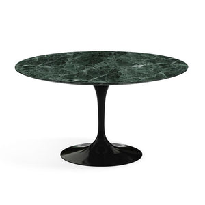 Saarinen 54" Round Dining Table Dining Tables Knoll Black Verde Alpi marble, Satin finish 