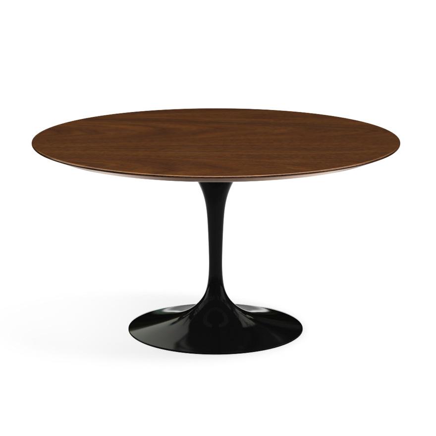 Saarinen 54" Round Dining Table Dining Tables Knoll Black Light Walnut