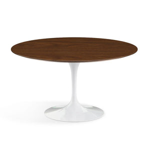 Saarinen 54" Round Dining Table Dining Tables Knoll White Light Walnut 