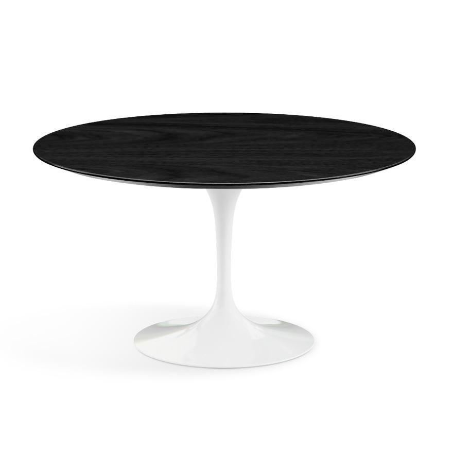 Saarinen 54" Round Dining Table Dining Tables Knoll White Ebonized Walnut