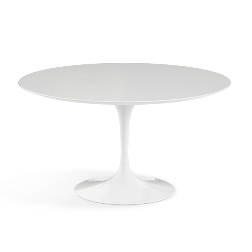 Saarinen 54" Round Dining Table Dining Tables Knoll White White laminate, Satin finish