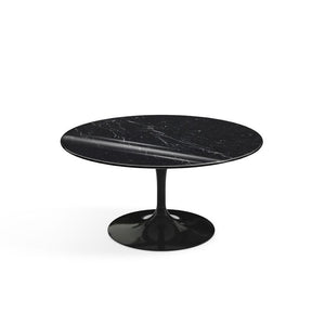 Saarinen Coffee Table - 35" Round Coffee Tables Knoll Black Nero Marquina marble, Shiny finish 