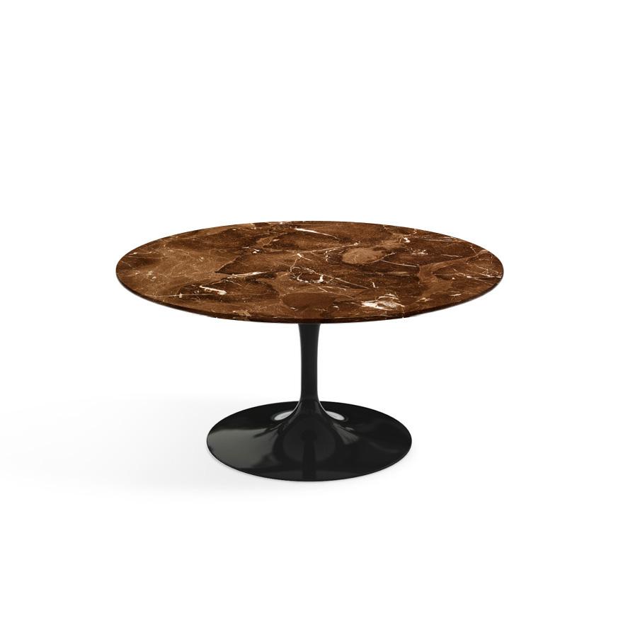 Saarinen Coffee Table - 35" Round Coffee Tables Knoll Black Espresso marble, Satin finish