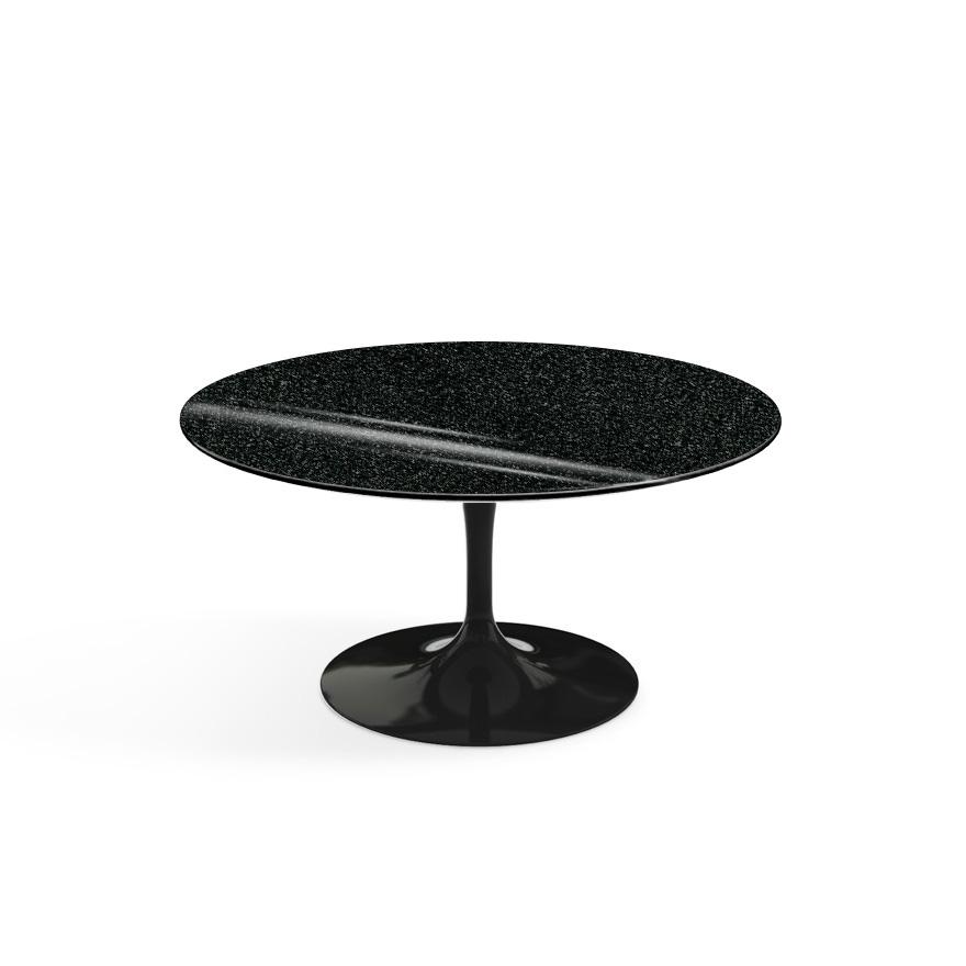 Saarinen Coffee Table - 35" Round Coffee Tables Knoll Black Black Andes, Granite