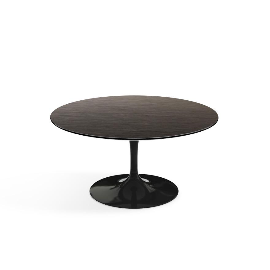 Saarinen Coffee Table - 35" Round Coffee Tables Knoll Black Slate, Natural