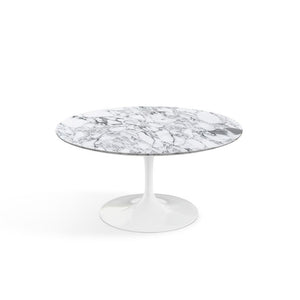 Saarinen Coffee Table - 35" Round Coffee Tables Knoll White Arabescato marble, Satin finish 