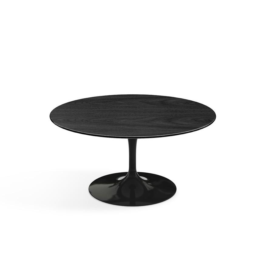 Saarinen Coffee Table - 35" Round Coffee Tables Knoll Black Ebonized Walnut