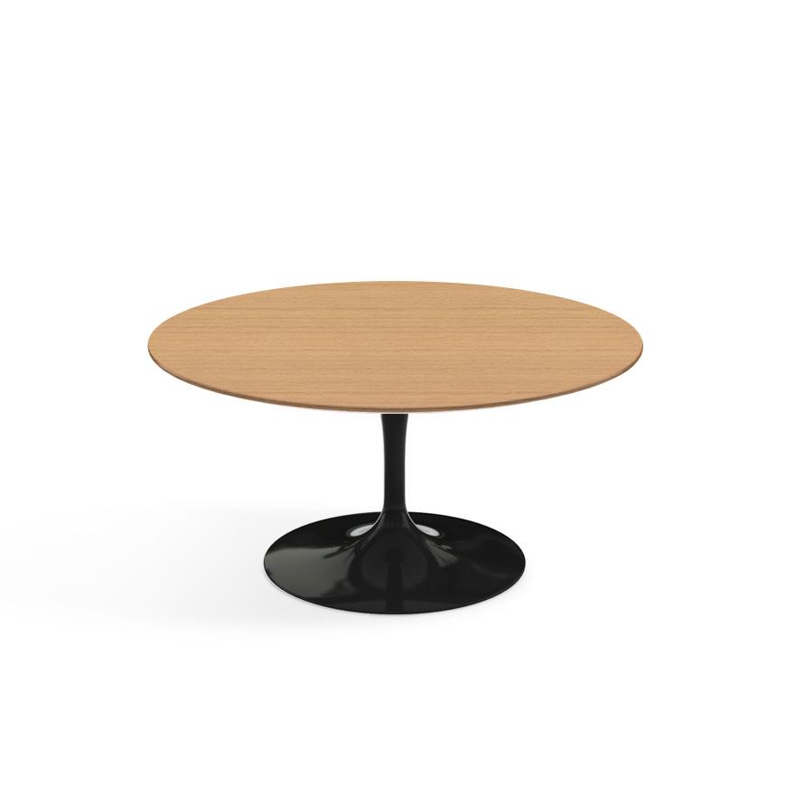 Saarinen Coffee Table - 35" Round Coffee Tables Knoll Black Light Oak