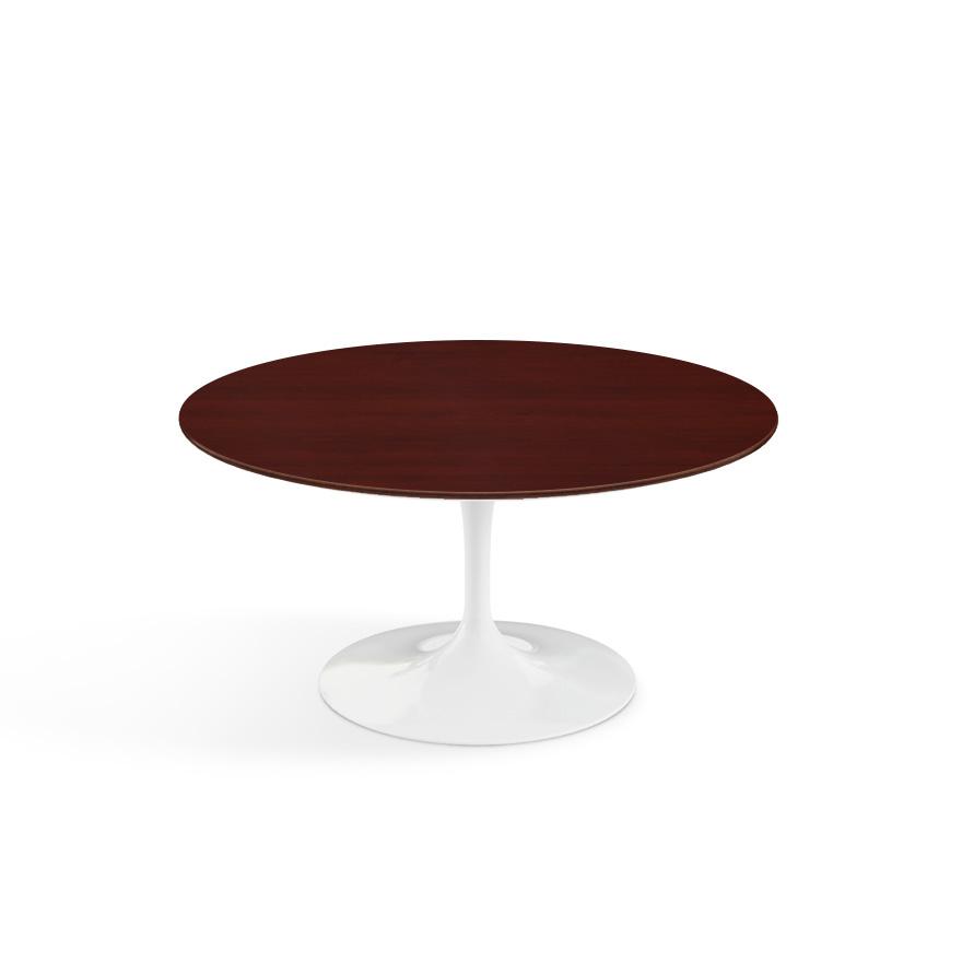 Saarinen Coffee Table - 35" Round Coffee Tables Knoll White Reff Dark Cherry