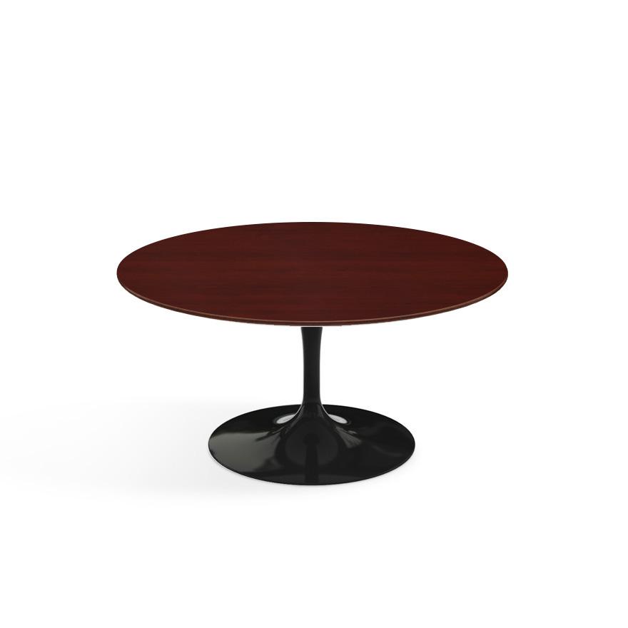 Saarinen Coffee Table - 35" Round Coffee Tables Knoll Black Reff Dark Cherry