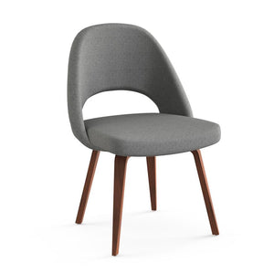 Saarinen Executive Armless Chair With Wood Legs Side/Dining Knoll 