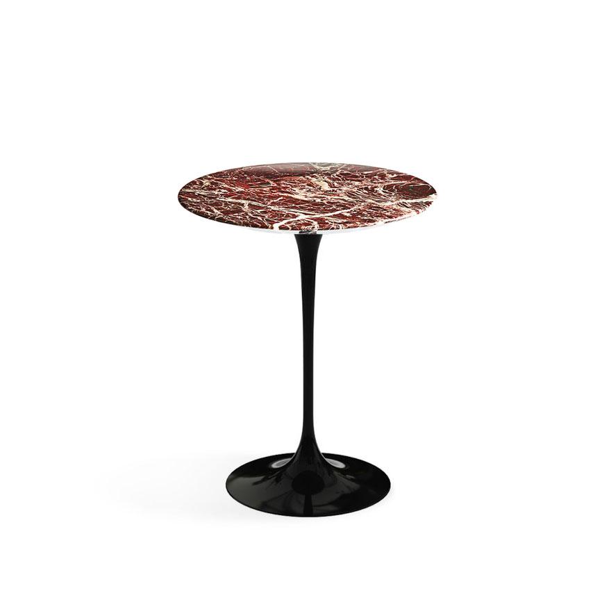 Saarinen Side Table - 16" Round with Limited Edition Rosso Rubino Top side/end table Knoll Satin Rosso Rubino