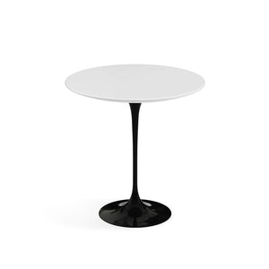 Saarinen Side Table - 20” Round side/end table Knoll Black White Laminate 