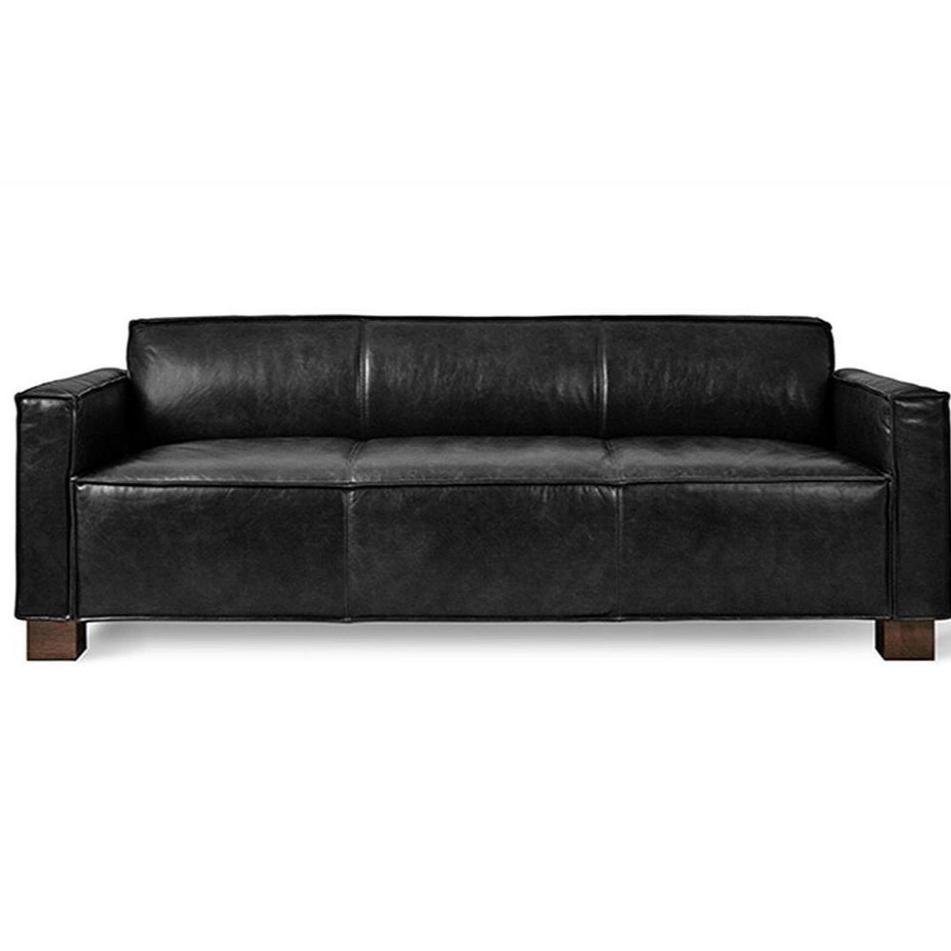 Cabot Sofa Sofa Gus Modern Saddle Black Leather