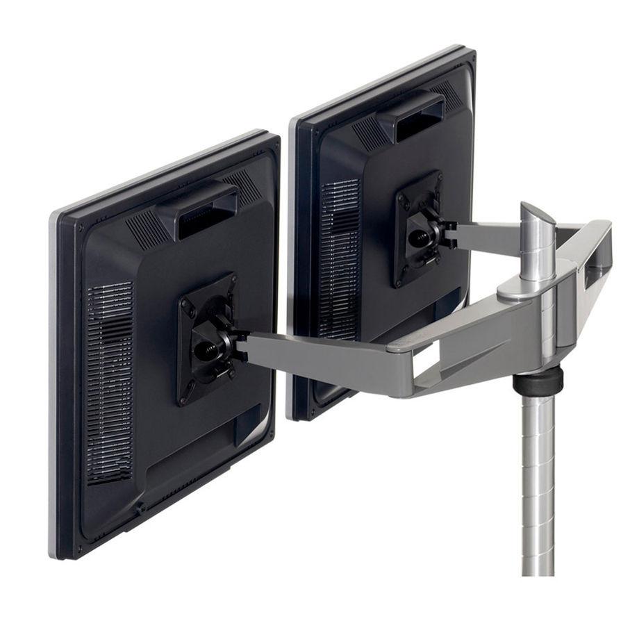 Sapper Double Monitor Arm Accessories Knoll Medium Grey Black