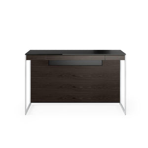 Sequel 20 Compact Desk 6103 Desk's BDI Charcoal Stained Ash Satin Nickel 