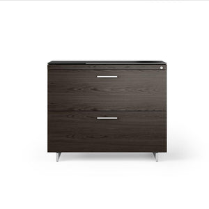 Sequel 20 Lateral File Cabinet 6116 storage BDI Charcoal Stained Ash Satin Nickel 