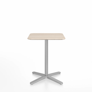 Emeco 2 Inch X Base Cafe Table - Square Coffee Tables Emeco 24" / 60 cm Silver Powder Coated Ash
