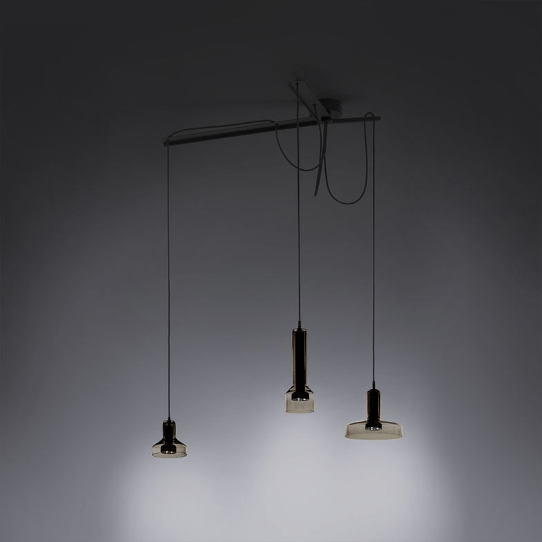 Stab Light Suspension suspension lamps Artemide Triple Green Amber Clear