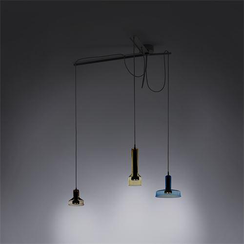 Stab Light Suspension suspension lamps Artemide Triple Multicolor
