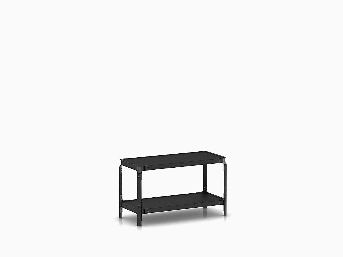 Steelwood Shelving System storage Magis Black frame & shelf finish 2 Shelves high - 1 module wide
