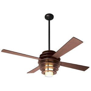 Stella Ceiling Fan In Mahogany/dark Bronze Ceiling Fans Modern Fan Co Mahogany 17W LED 002 Fan and Light - 3 wires +$25.00