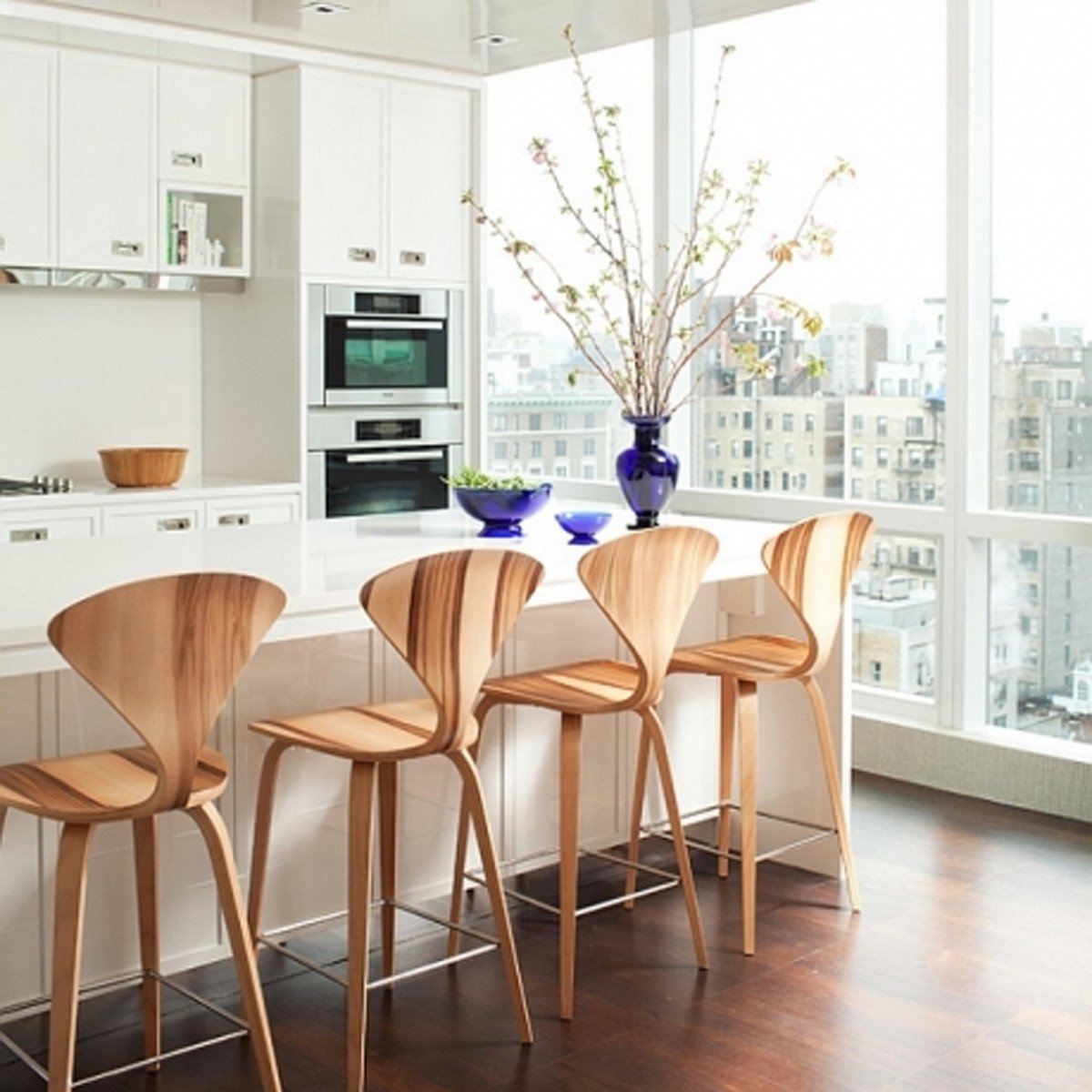 Cherner Wood Leg Stool bar seating Cherner Chair