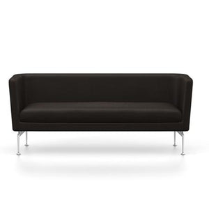 Suita Club Sofa sofa Vitra Polished Aluminum Credo - Chocolate/black 