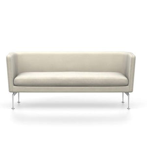 Suita Club Sofa sofa Vitra Polished Aluminum Vitra Leather – Dim Grey 