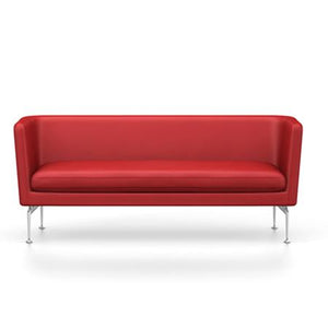 Suita Club Sofa sofa Vitra Polished Aluminum Vitra Leather - Red 