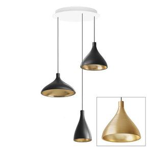 Swell Multi-Light Pendant hanging lamps Pablo Swell Chandelier 3 Brass/Brass 
