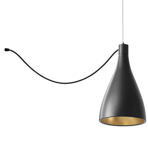 Swell Narrow Pendant hanging lamps Pablo Black/Brass 