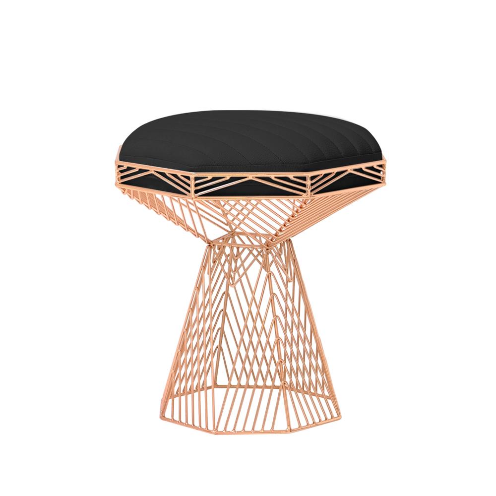 Switch Table/Stool side/end table Bend Goods Copper+$80.00 Black Vegan Leather Pad +$100.00